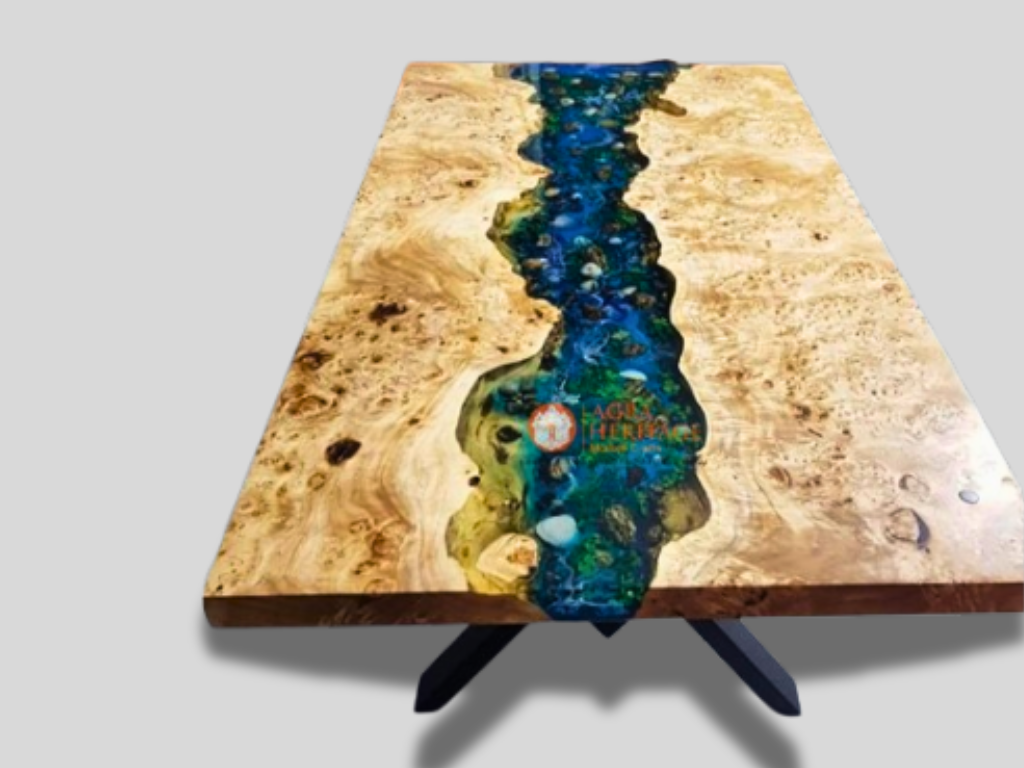 Ocean Beach Resin Art,Epoxy Dining Table, sofa, center table,Live Edge,Walnut Table, Epoxy Resin Art,River Tabletop